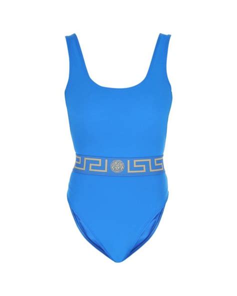 versace blue swimsuit